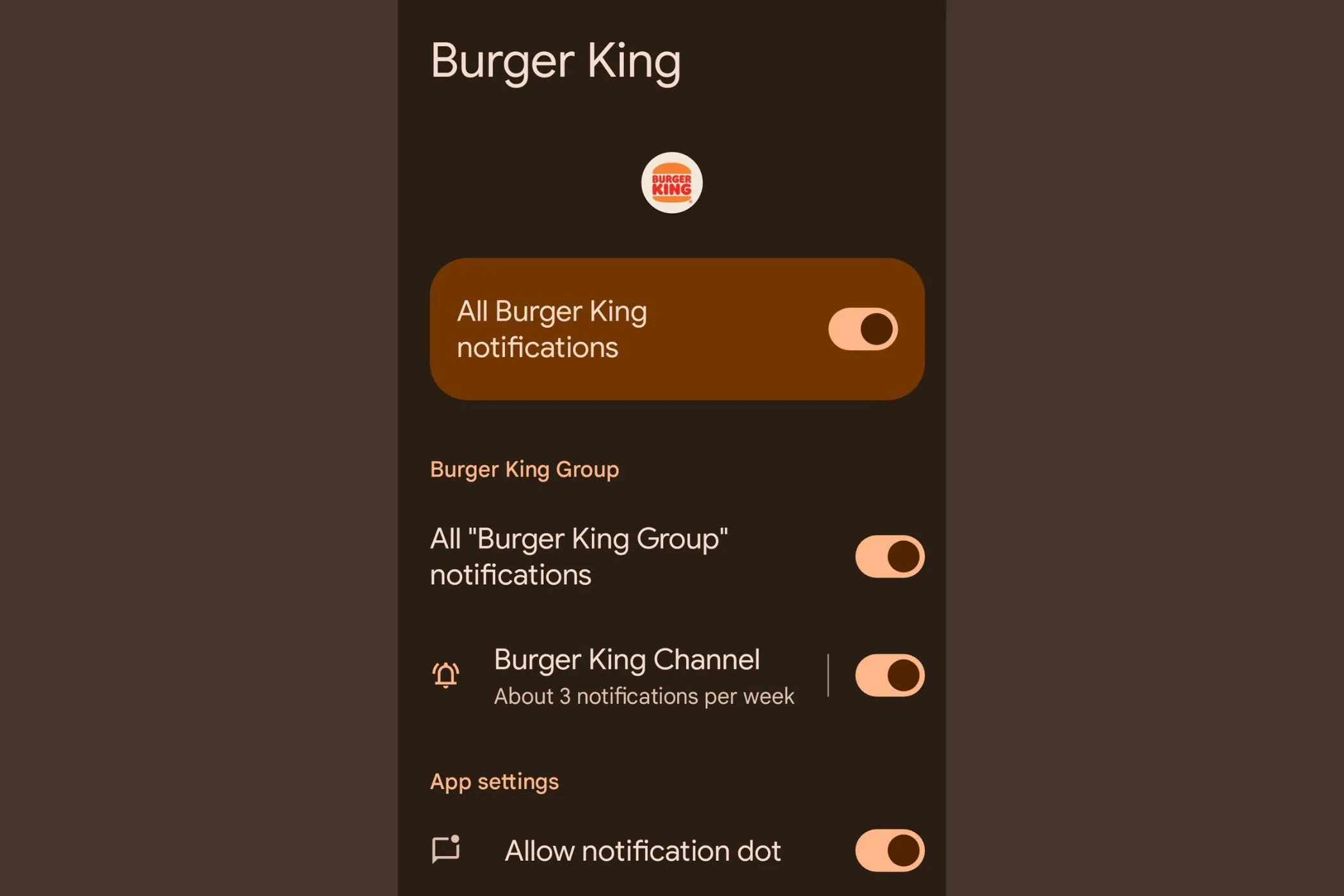 Ví dụ về các kênh thông báo không rõ tên hoặc chung chung của một ứng dụng Android
