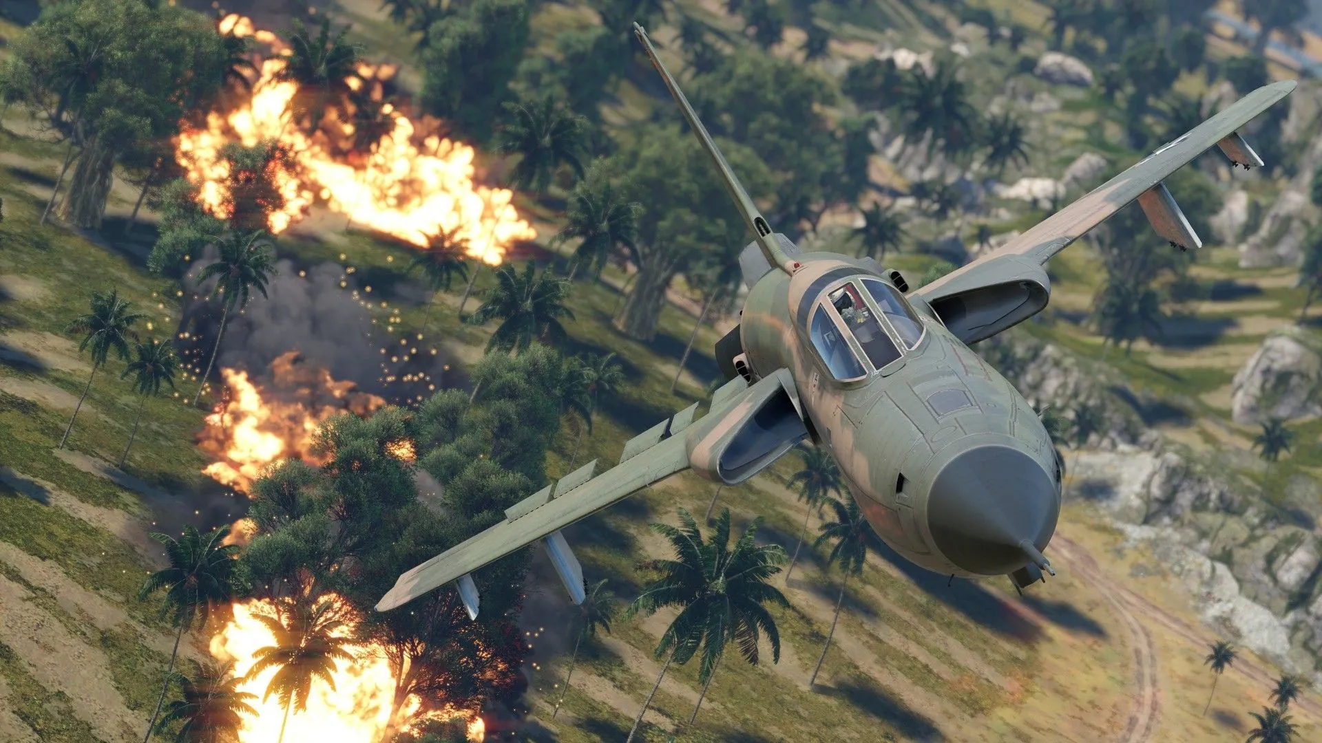 War Thunder: Máy bay F-105 Thunderchief thực hiện cuộc không kích.