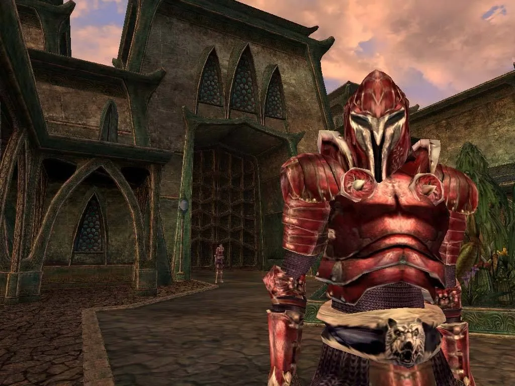 Ảnh chụp màn hình chính thức của Morrowind GOTY trên Steam, thể hiện phong cách nghệ thuật độc đáo của game