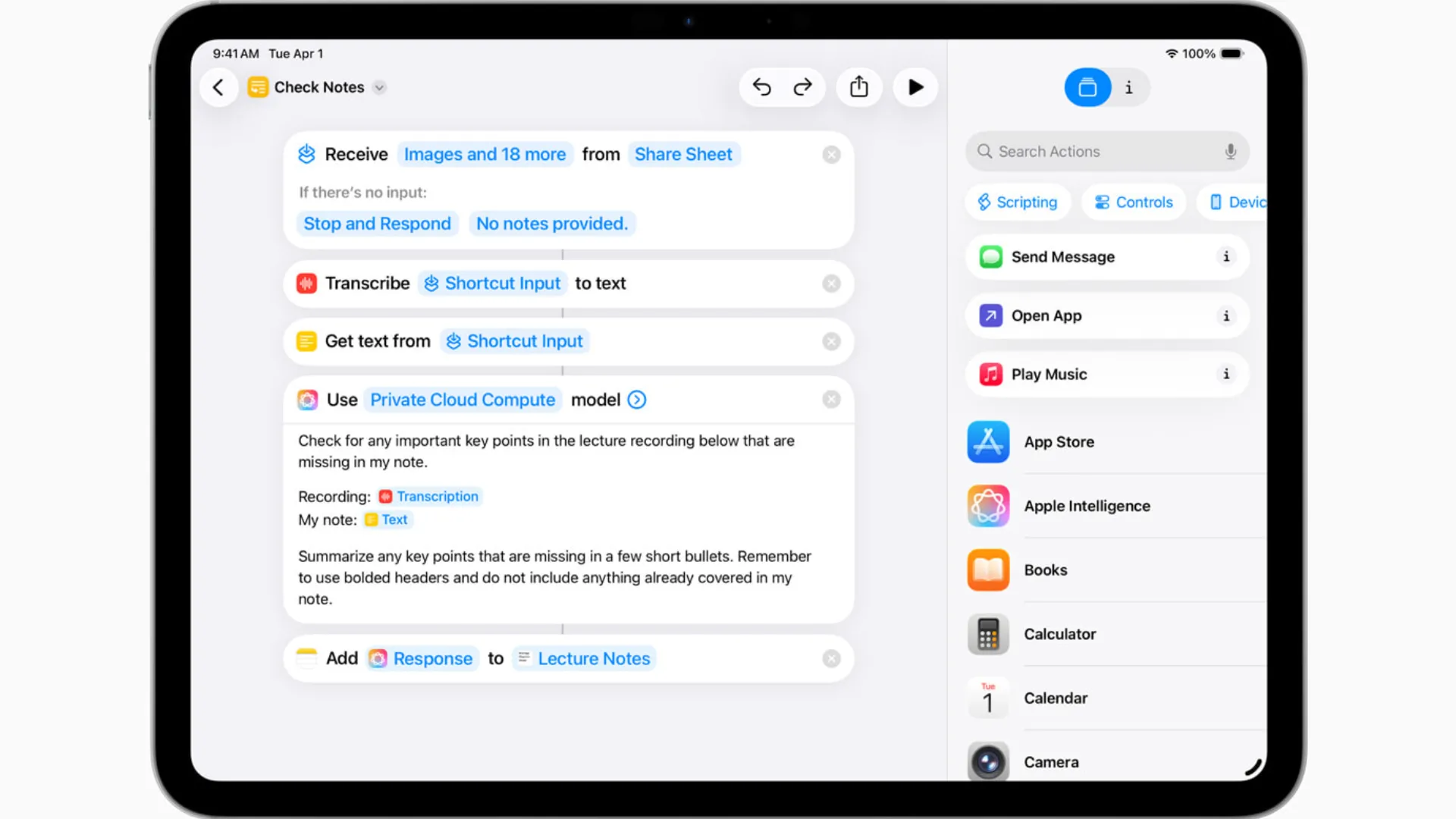 Ảnh chụp màn hình iPadOS 26 hiển thị giao diện tùy chỉnh phím tắt.