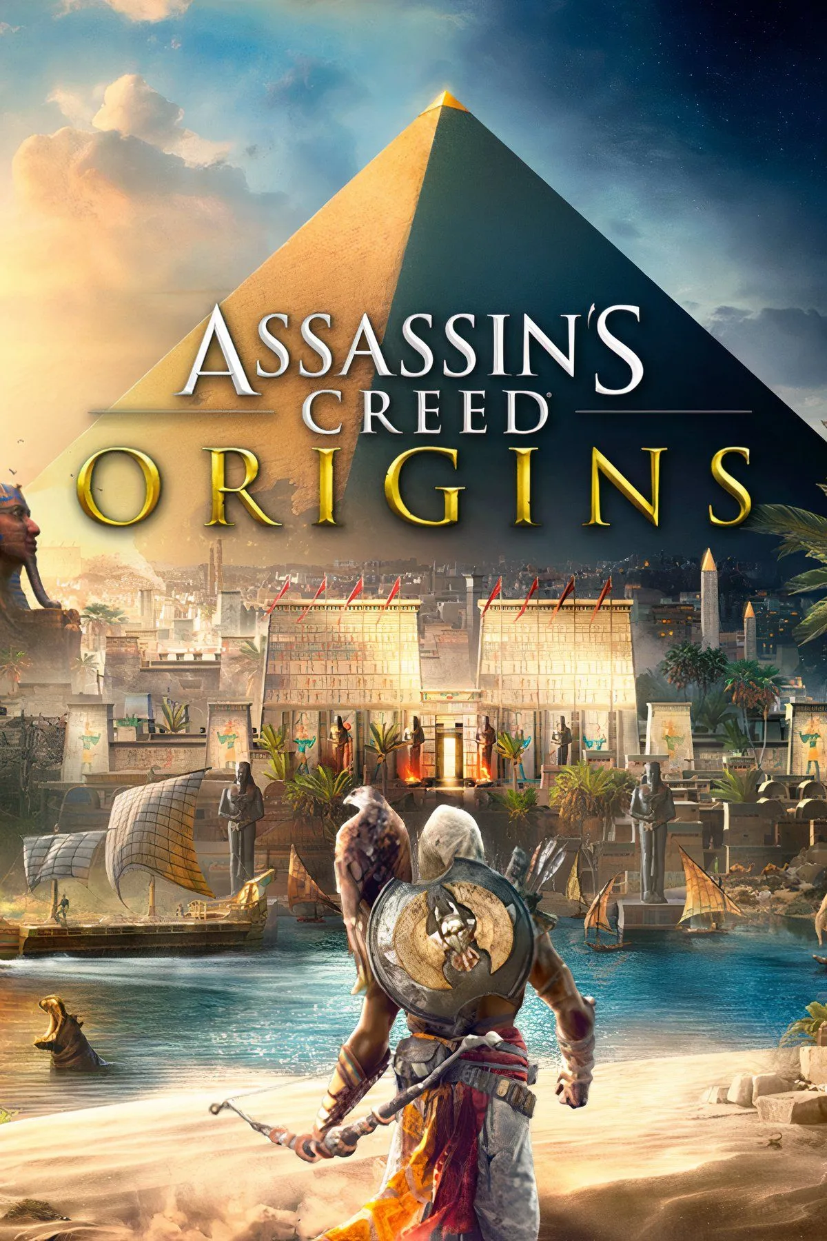Assassin's Creed Origins Bayek cưỡi lạc đà trong sa mạc