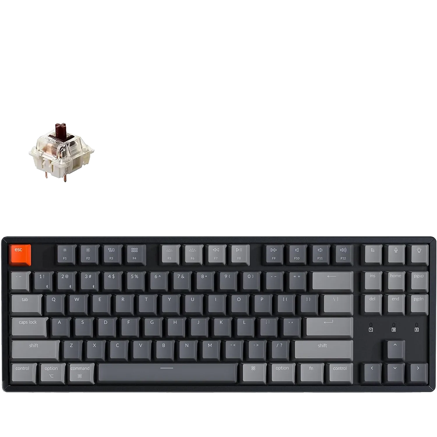 Bàn phím cơ không dây Keychron K8 Tenkeyless, một lựa chọn phổ biến và tùy biến cao