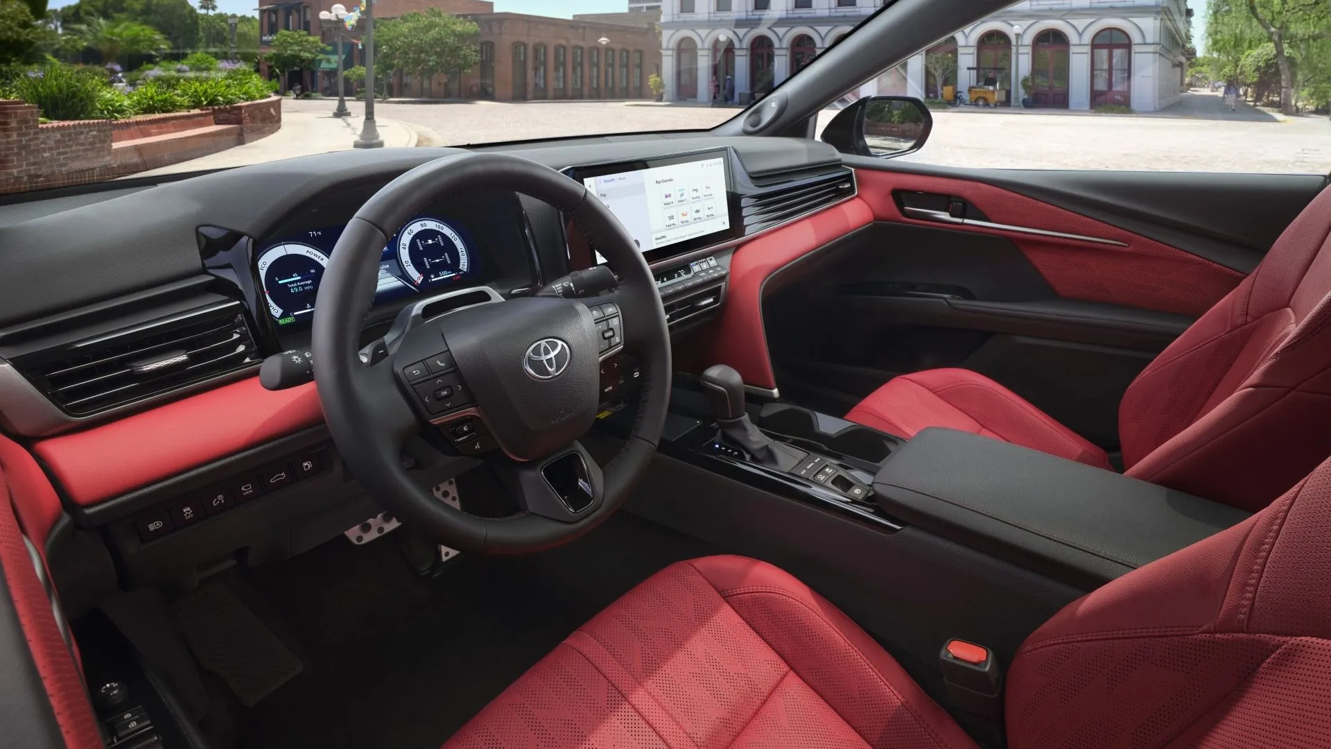 Bảng tap-lô và màn hình giải trí 12.3 inch của Toyota Camry 2025 phiên bản XSE cao cấp