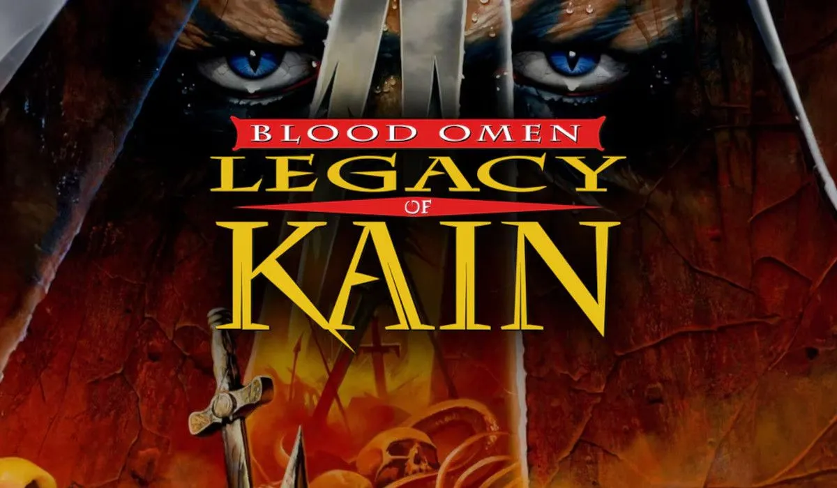 Bìa game Blood Omen: Legacy of Kain với nhân vật Kain ma cà rồng