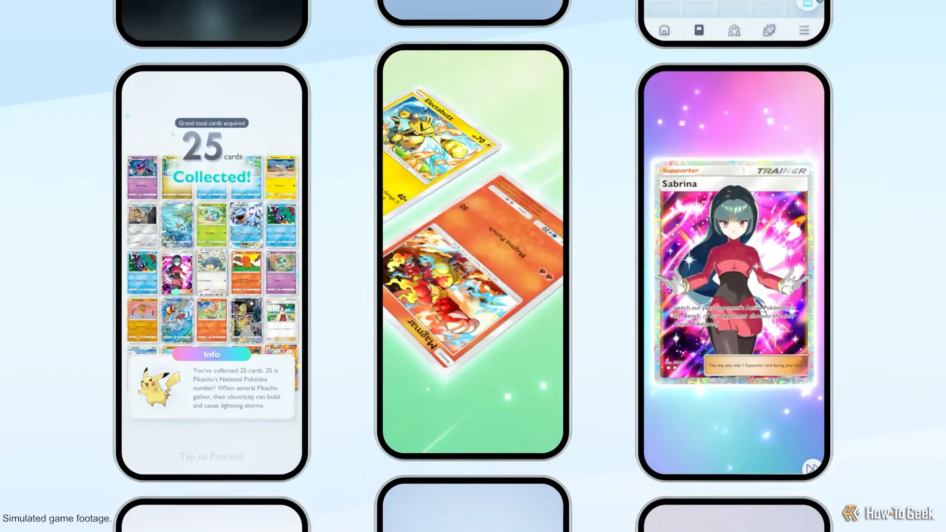 Bộ sưu tập thẻ bài, giao dịch thẻ và thẻ Sabrina full art trong Pokemon TCG Pocket