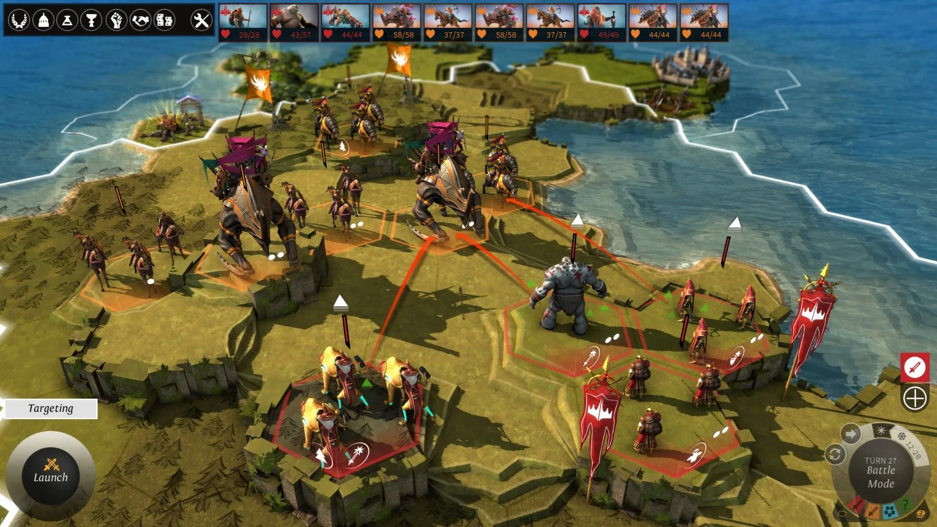 Các đội quân tấn công lẫn nhau trong game chiến lược Endless Legend