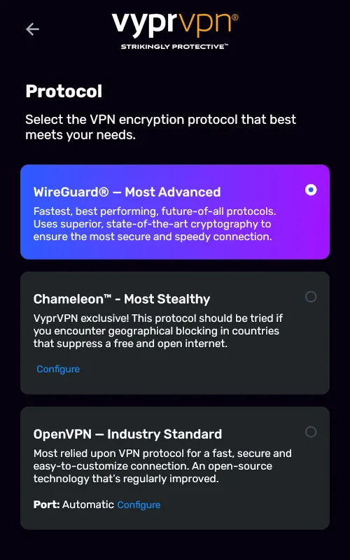Các giao thức VPN được VyprVPN hỗ trợ