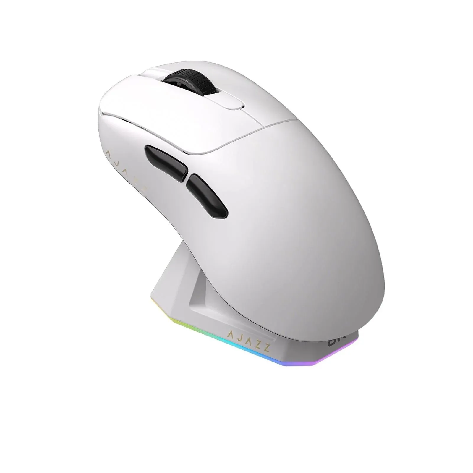 Cận cảnh chuột gaming không dây Ajazz AJ179 Pro màu đen, sản phẩm siêu nhẹ 58g với cảm biến PAW3395 và polling rate 8K Hz được tác giả trải nghiệm.