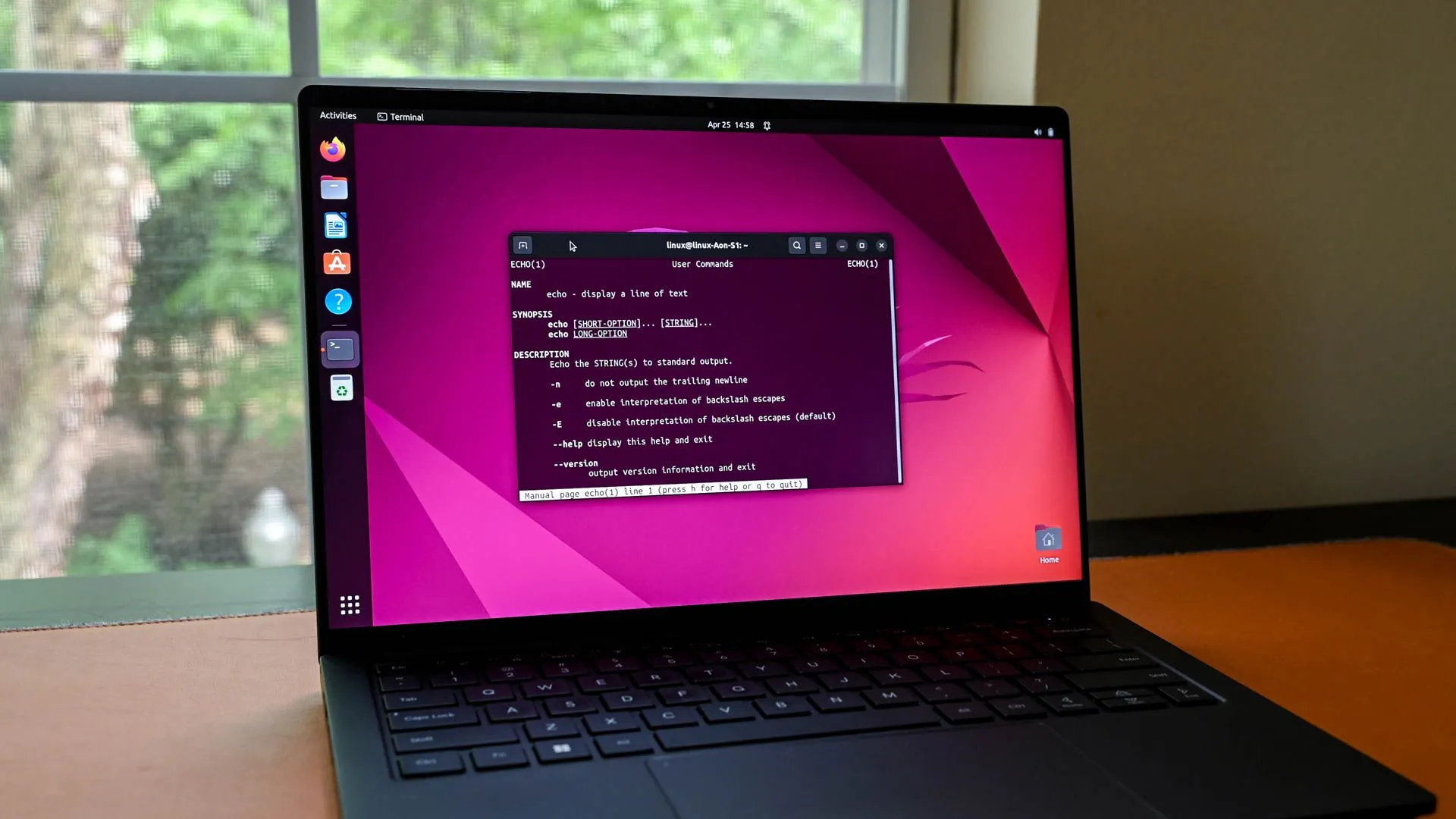 Cú pháp lệnh ECHO trên Linux minh họa cách kiểm tra biến môi trường PATH