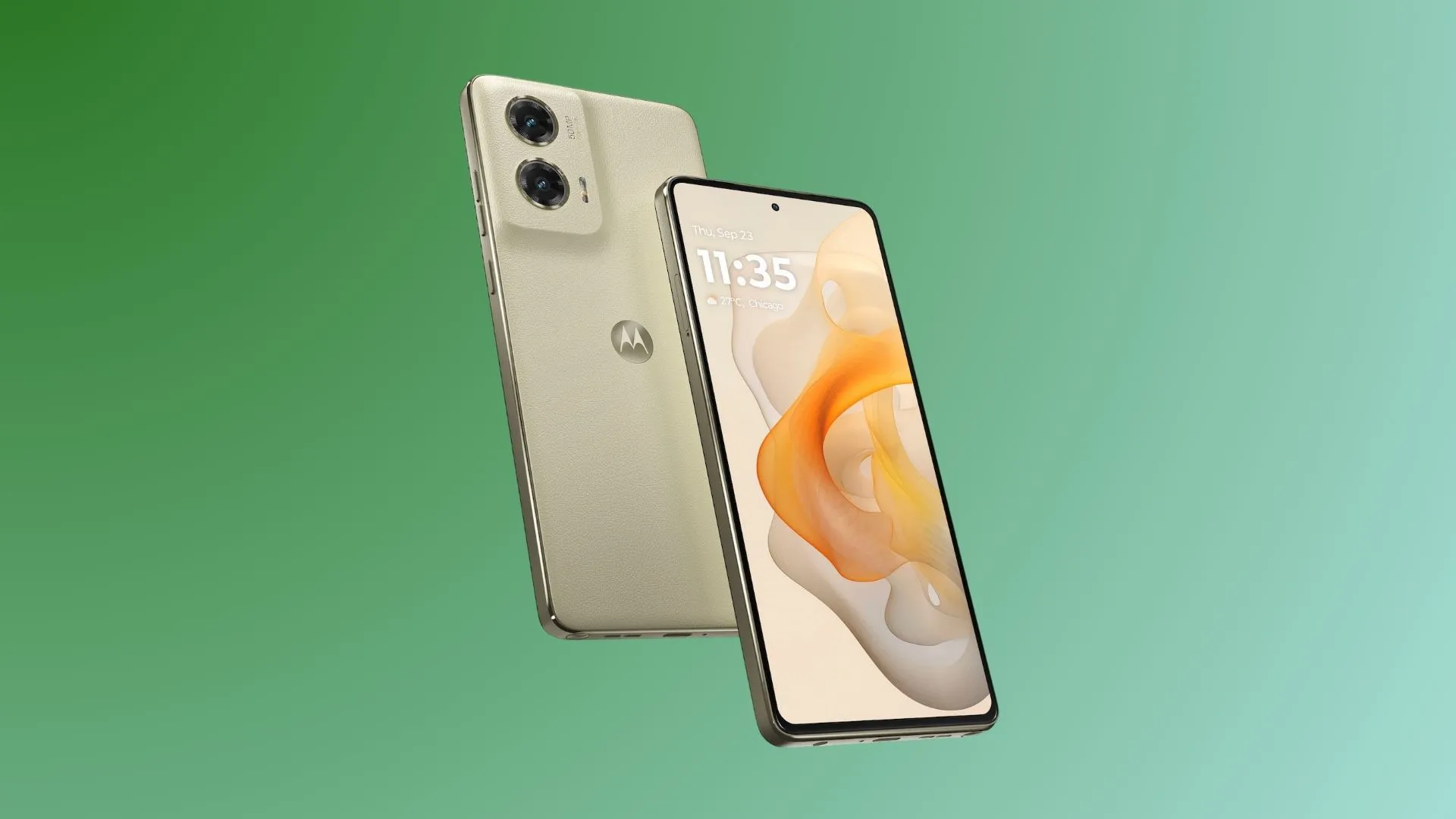 Điện thoại Moto G Stylus 5G 2024 màu caramel, được trang bị bút cảm ứng tiện lợi.