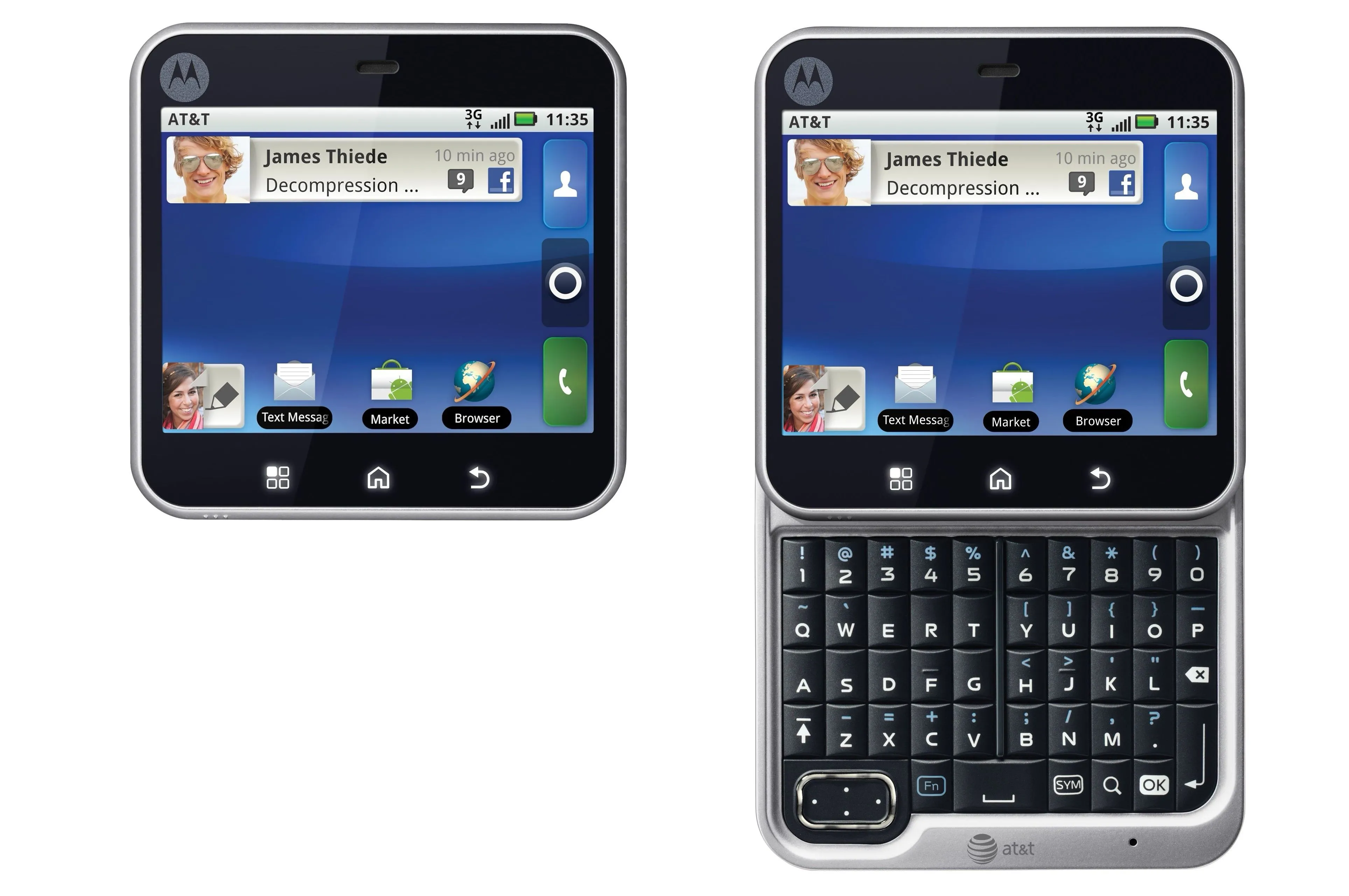 Điện thoại Motorola FlipOut với bàn phím vật lý xoay góc