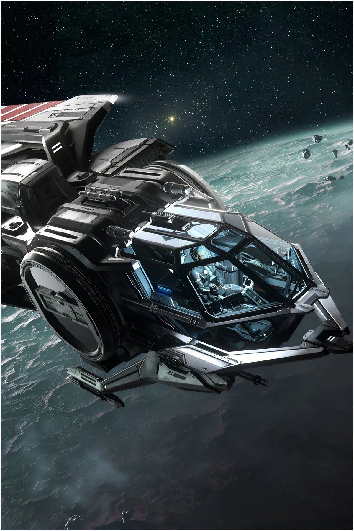 Đồ họa chi tiết của tàu vũ trụ trong Star Citizen