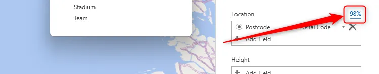 Độ tin cậy ánh xạ là 98% trong 3D Map của Excel.
