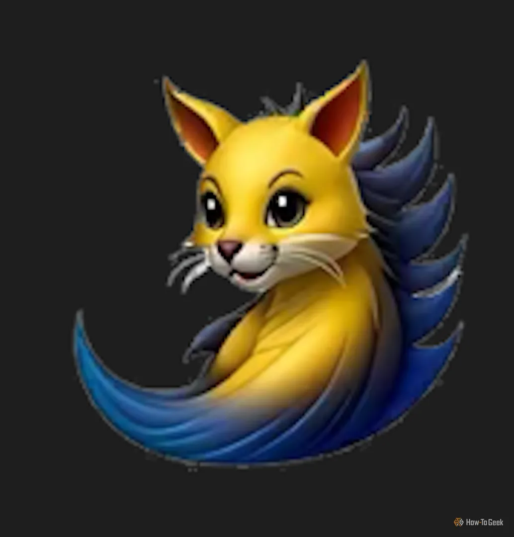 Genmoji sinh vật giống mèo với phong cách Yoshitaka Amano, cho thấy khả năng AI tạo hình ảnh theo chủ đề Final Fantasy.