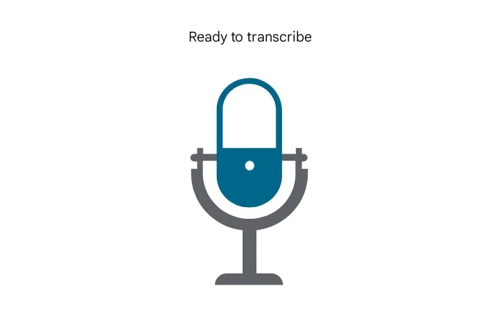 Giao diện Live Transcribe đang hoạt động hiển thị văn bản được phiên âm từ giọng nói
