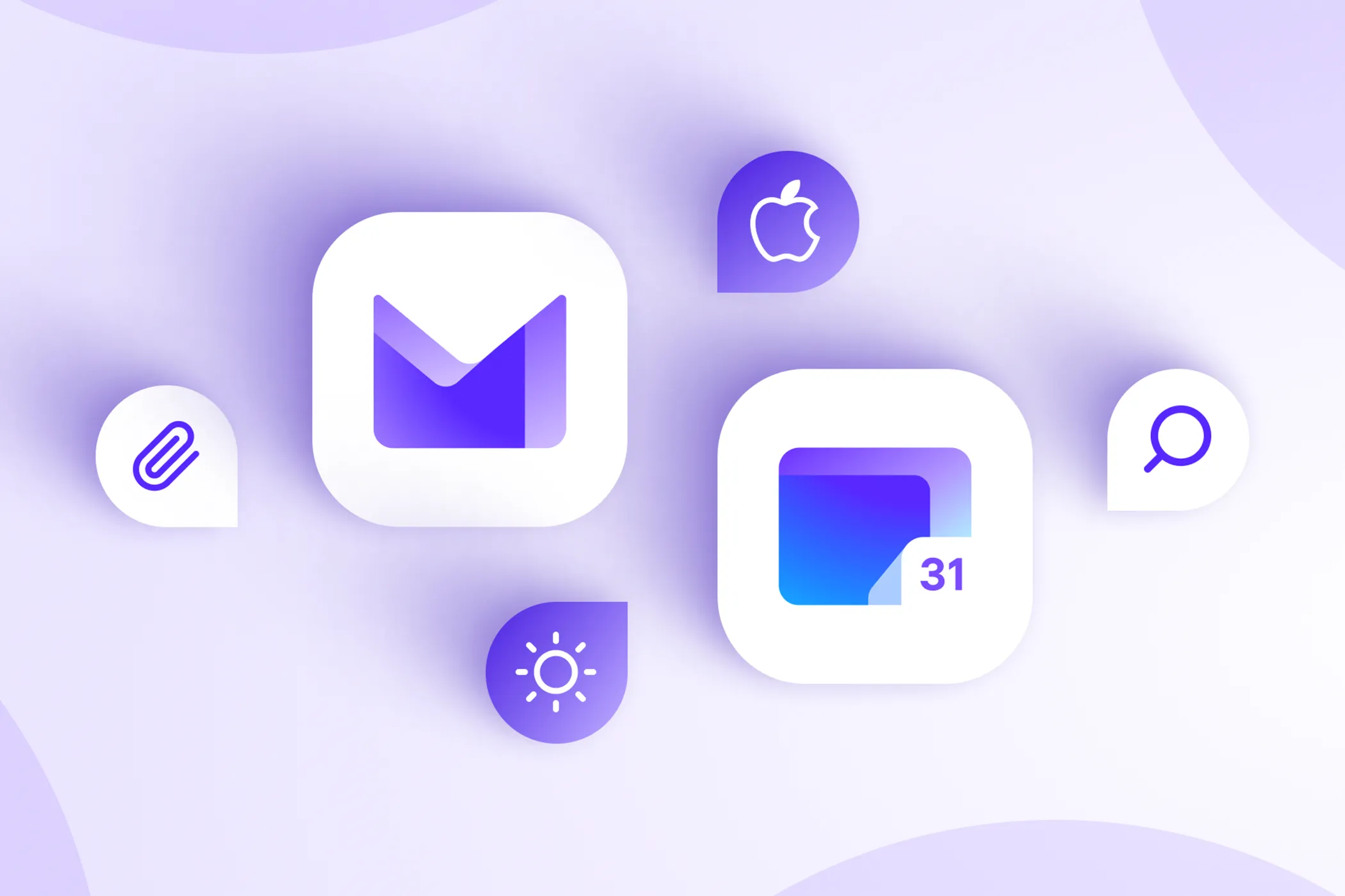 Giao diện Proton Mail với biểu tượng email và calendar, minh họa các tính năng mới giống Gmail