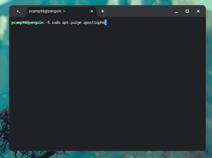 Gỡ cài đặt một ứng dụng bằng lệnh apt trên Linux đang chạy trên Chromebook