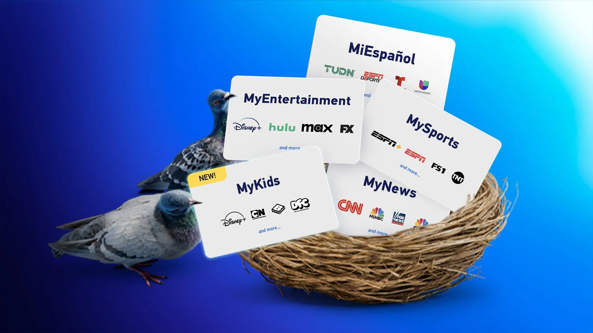 Gói kênh DirecTV MyKids với hình ảnh các nhân vật hoạt hình vui nhộn