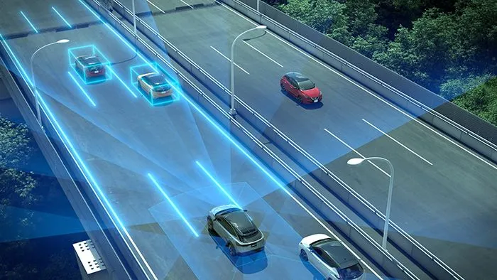 Hệ thống ProPilot của Nissan Ariya minh họa chức năng kiểm soát hành trình thích ứng