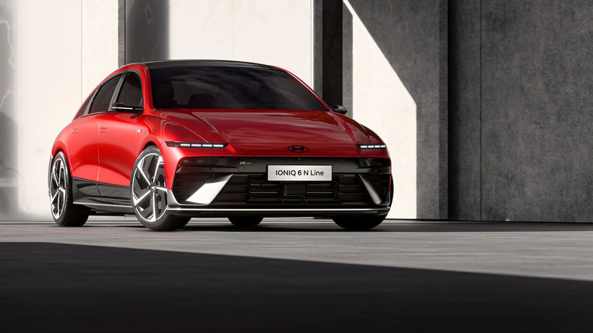 Hình ảnh concept hoặc bản xem trước của Hyundai Ioniq 6 2026 với thiết kế đèn pha mảnh mai và kiểu dáng khí động học được cải tiến.