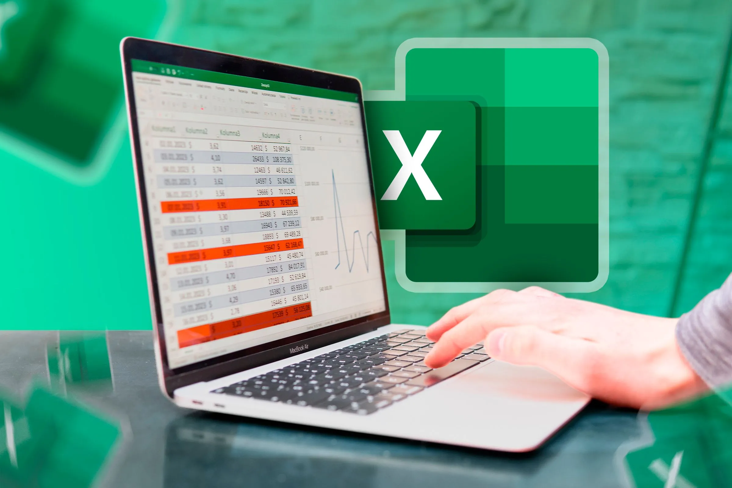 Hình ảnh minh họa ứng dụng Microsoft Excel đang chạy trên laptop, tượng trưng cho môi trường làm việc với các hàm mảng động như SEQUENCE và COUNTA.