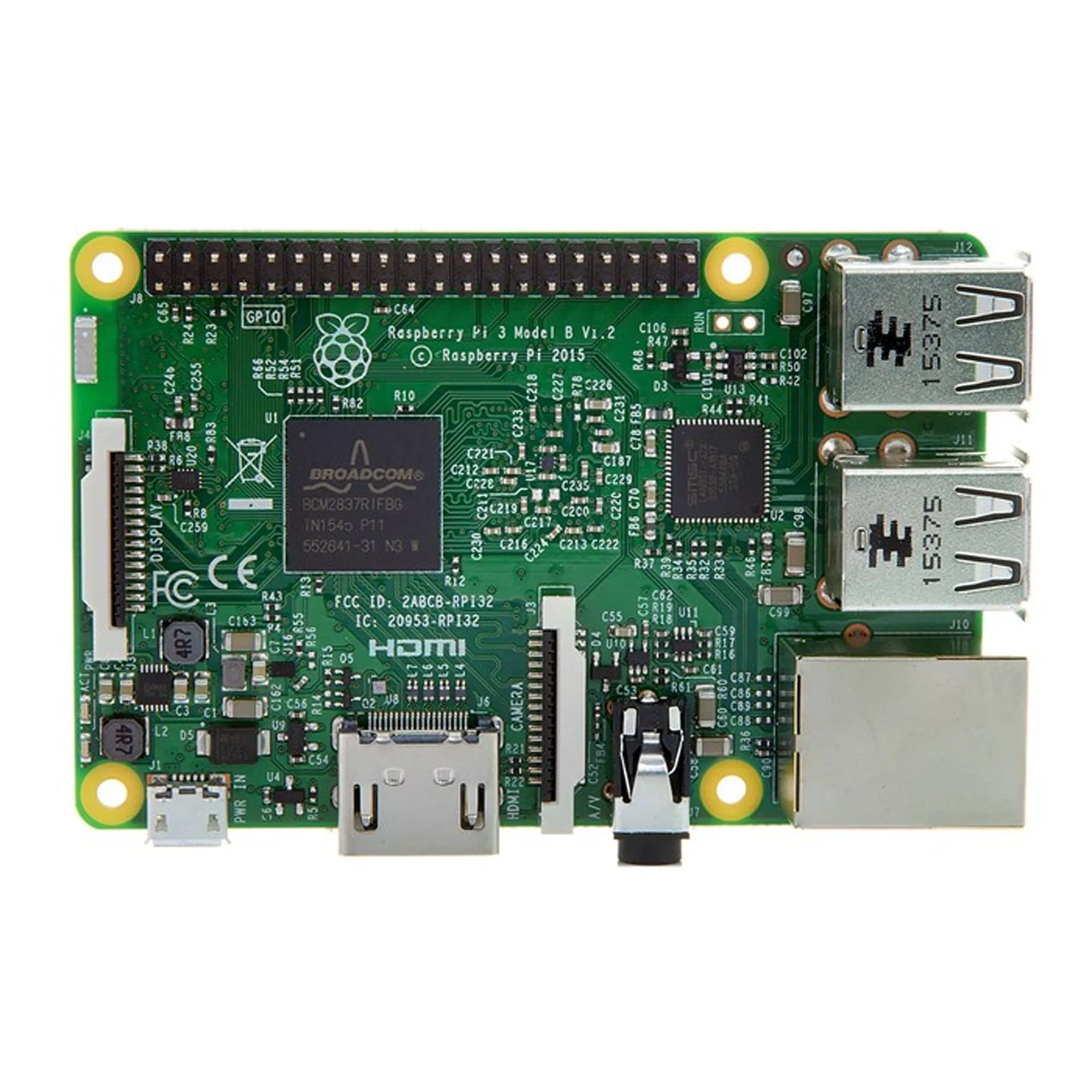 Hình ảnh rõ nét của bo mạch Raspberry Pi 3 B, một lựa chọn cân bằng cho homelab