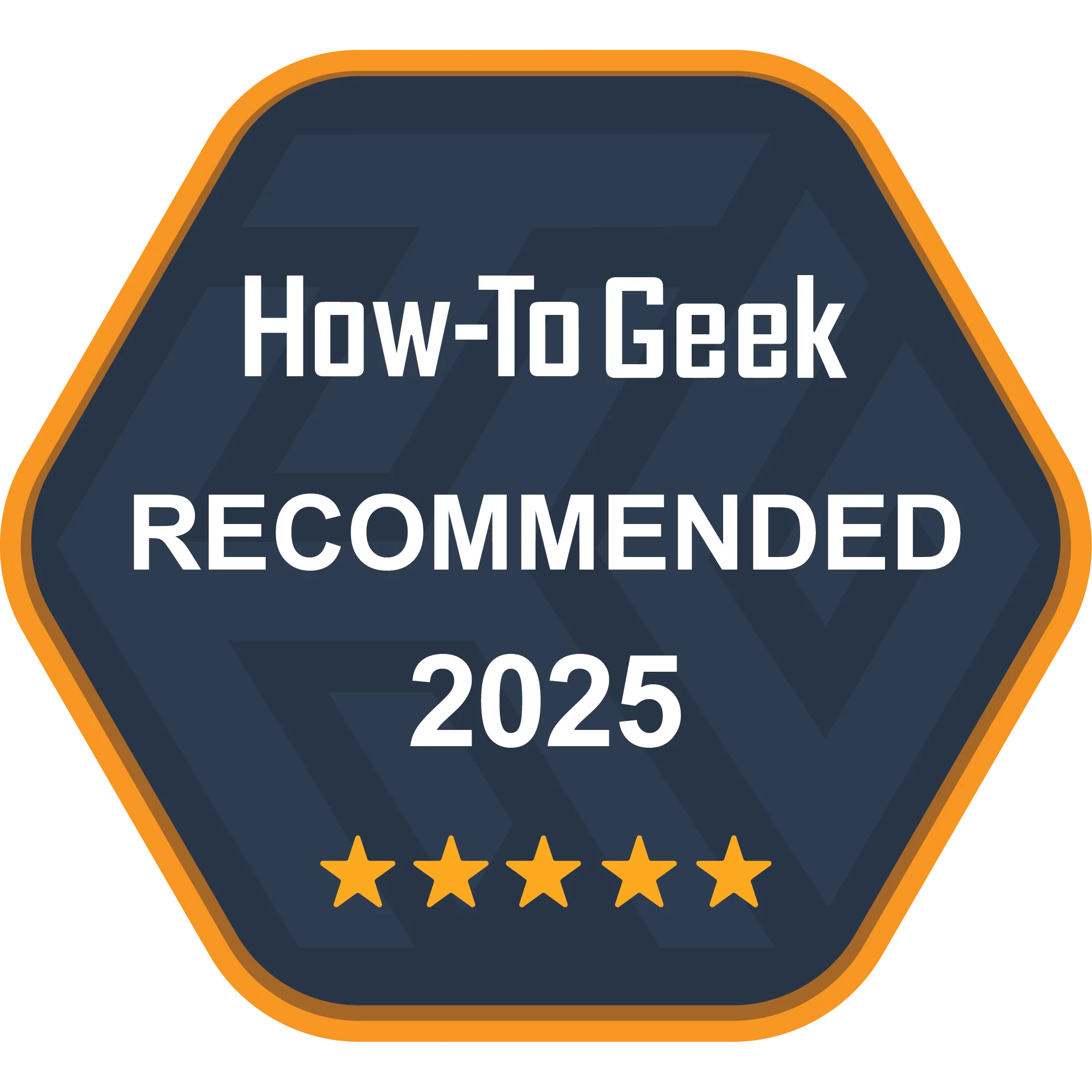 Huy hiệu How-To Geek Recommended 2025 dành cho Anker Power Bank 25K, khẳng định chất lượng và hiệu suất.