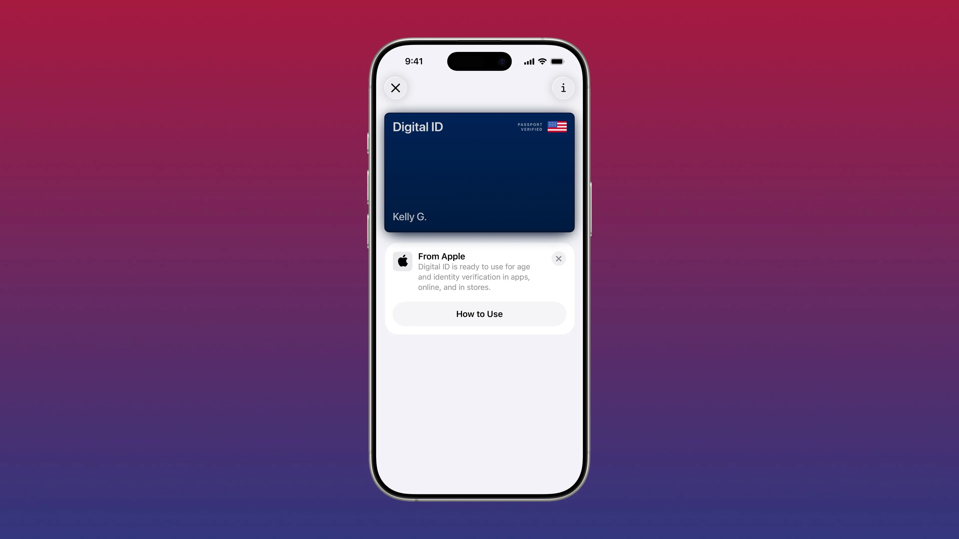 iPhone hiển thị ID kỹ thuật số trong ứng dụng Ví trên iOS 26.