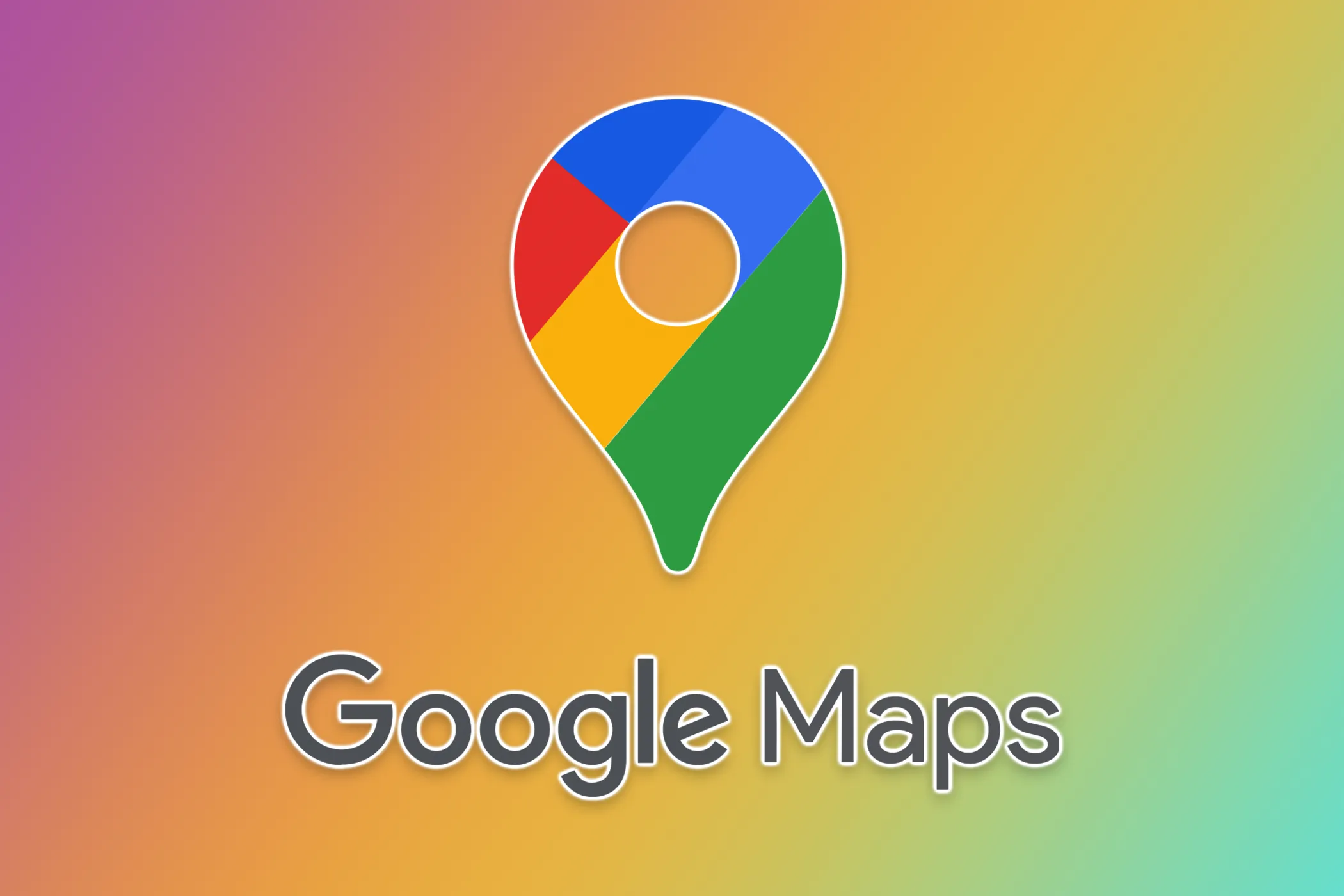 Logo Google Maps trên nền màu sắc rực rỡ