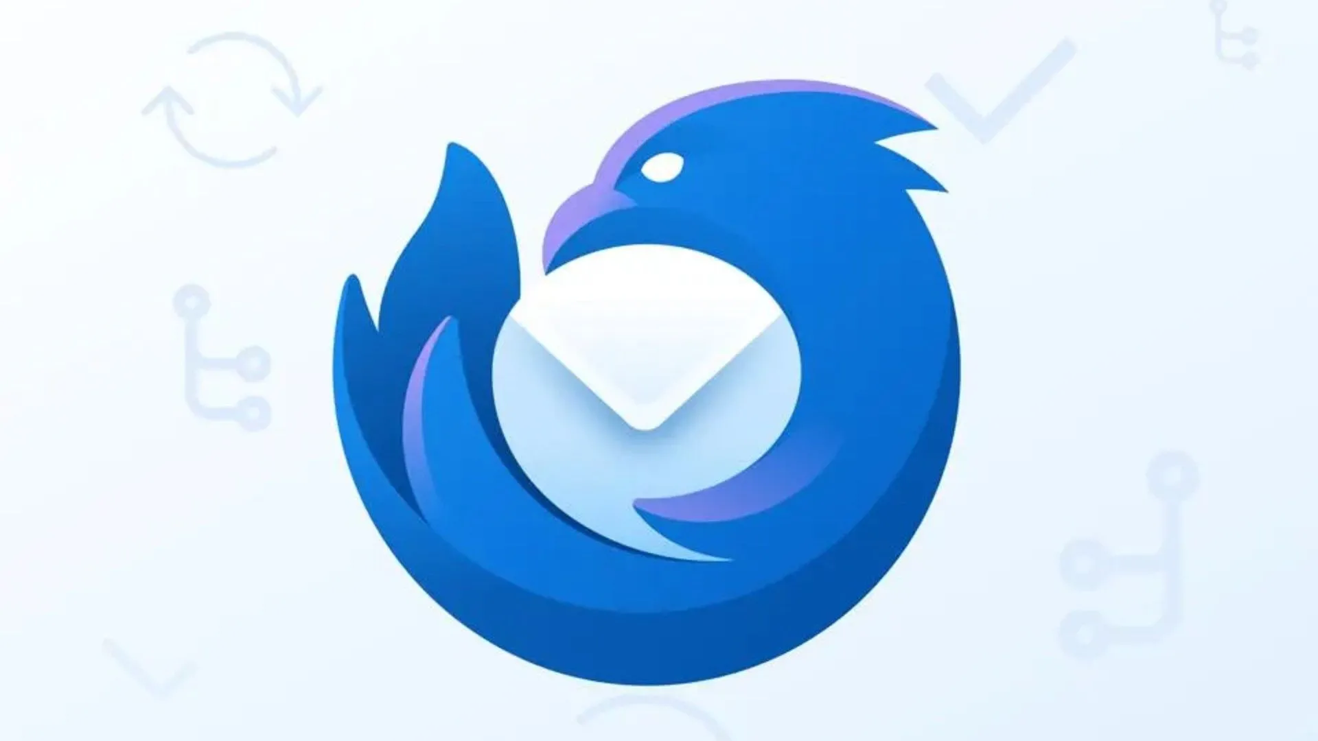 Logo trình quản lý email Mozilla Thunderbird trên nền trắng