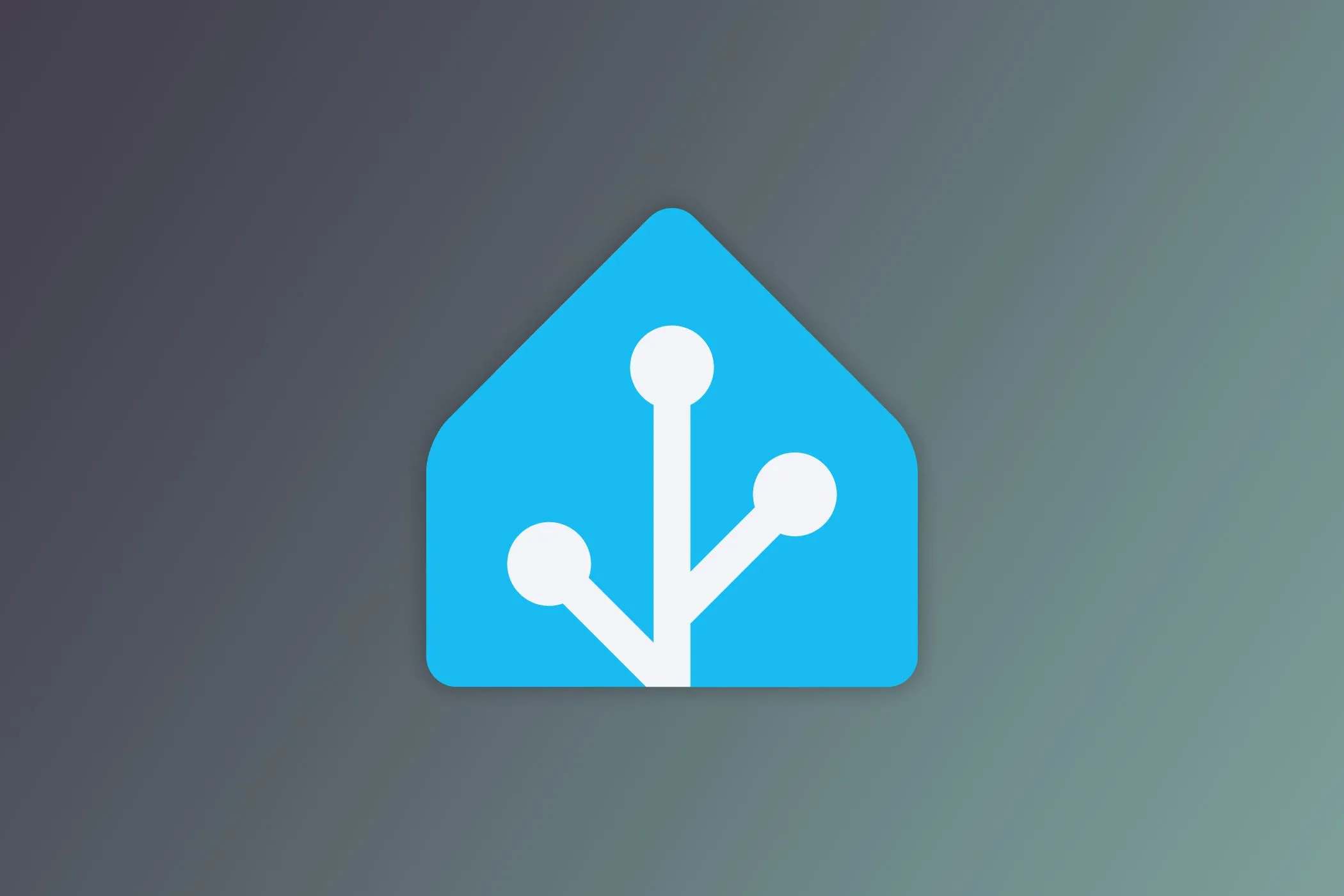 Logo ứng dụng Home Assistant trên màn hình điện thoại