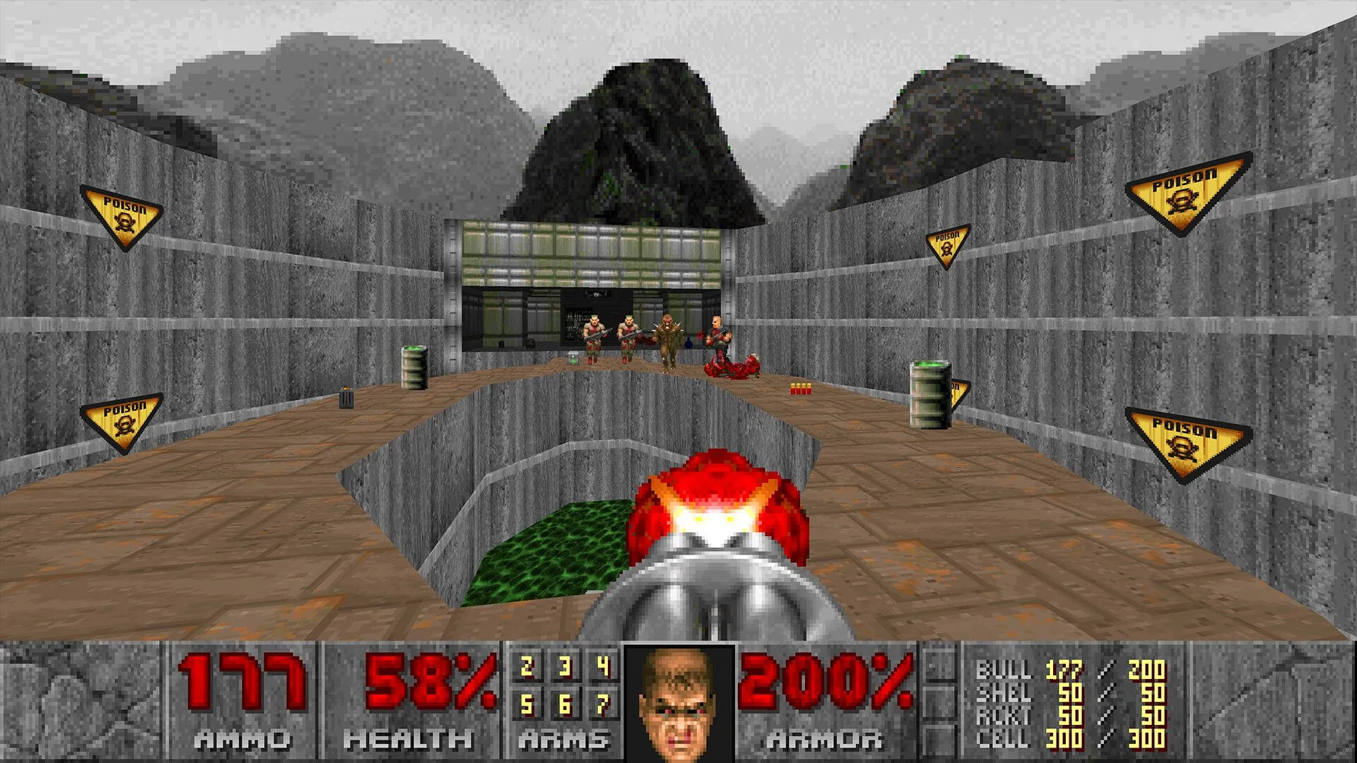 Màn hình chơi game Doom trên Mac