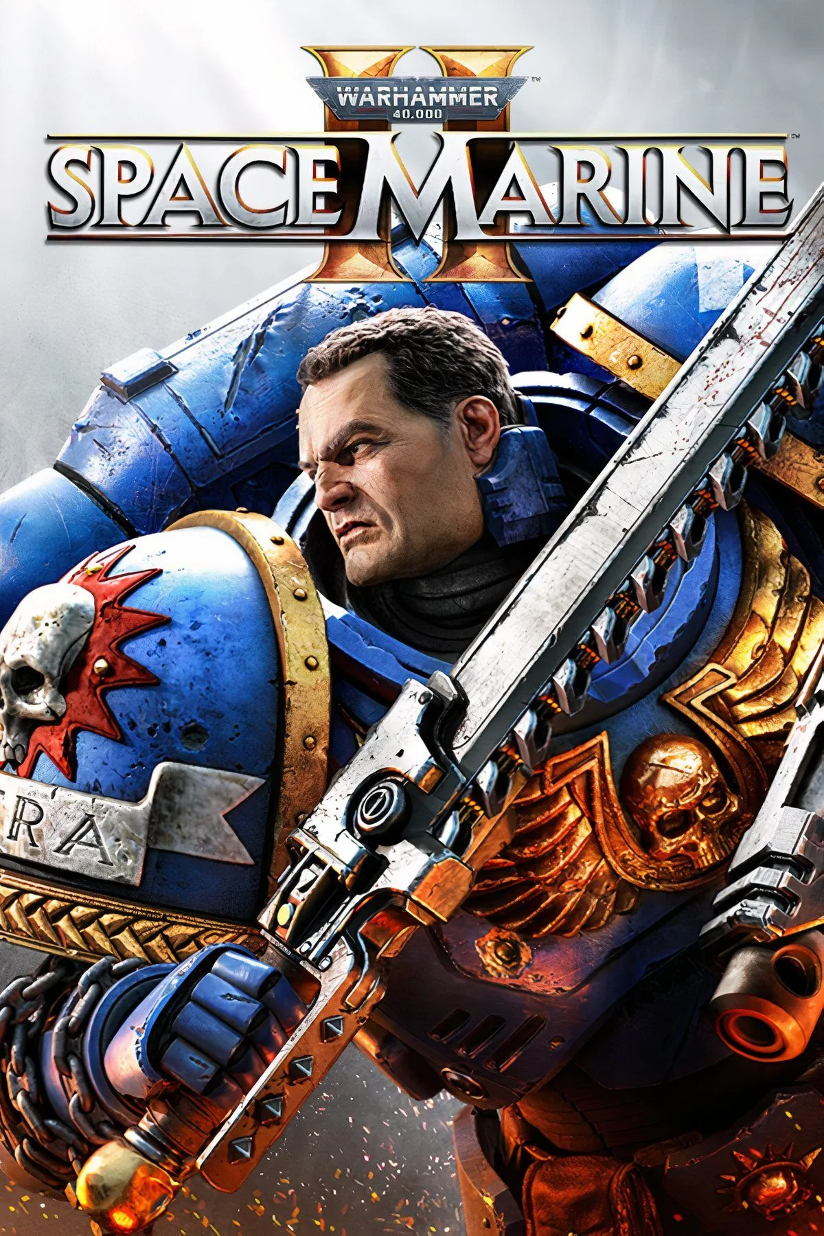 Màn hình gameplay của Warhammer 40,000: Space Marine II với nhân vật Titus và đồng đội