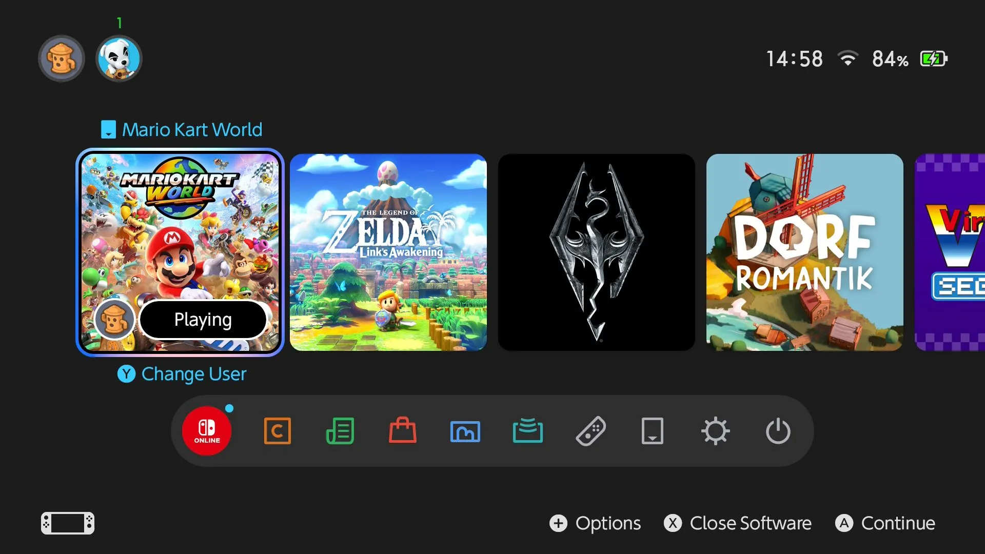 Màn hình hiển thị giao diện người dùng (UI) mới mẻ và mượt mà của Nintendo Switch 2.