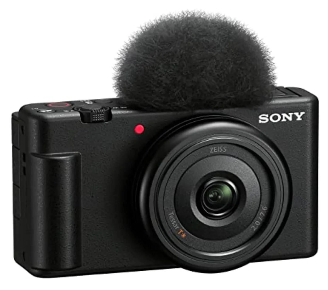 Máy ảnh Sony ZV-1F Vlog Camera màu đen với màn hình lật ra ngoài
