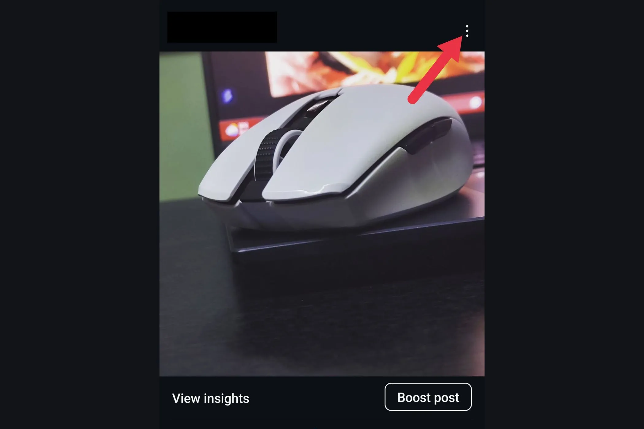 Menu ba chấm trên bài đăng Instagram cho phép điều chỉnh cài đặt