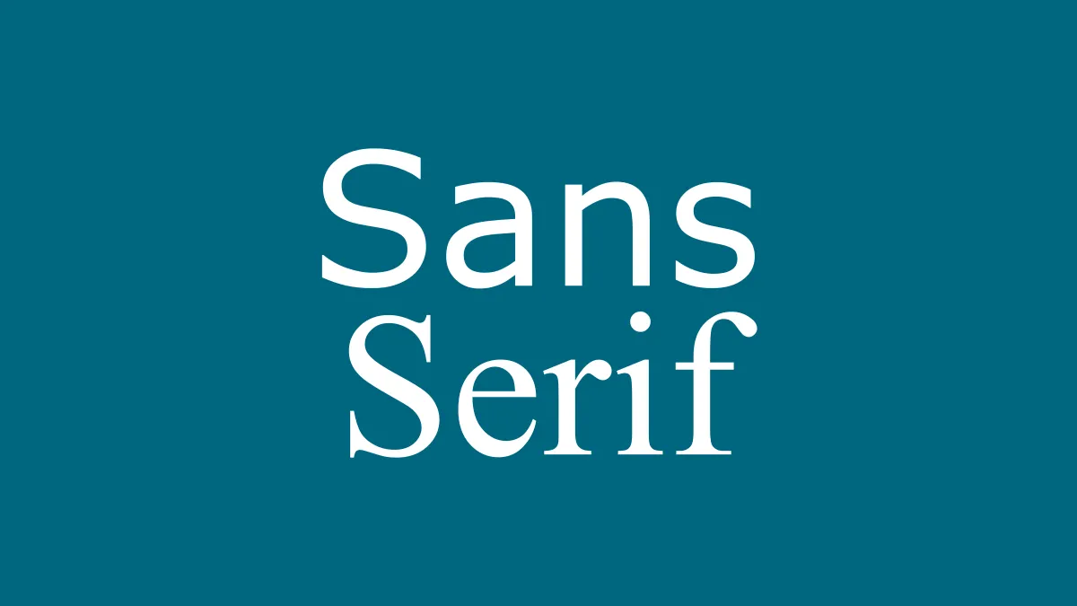 Minh họa các loại font chữ Sans Serif, nhấn mạnh sự rõ ràng và hiện đại, phù hợp cho tiêu đề trong thiết kế web.