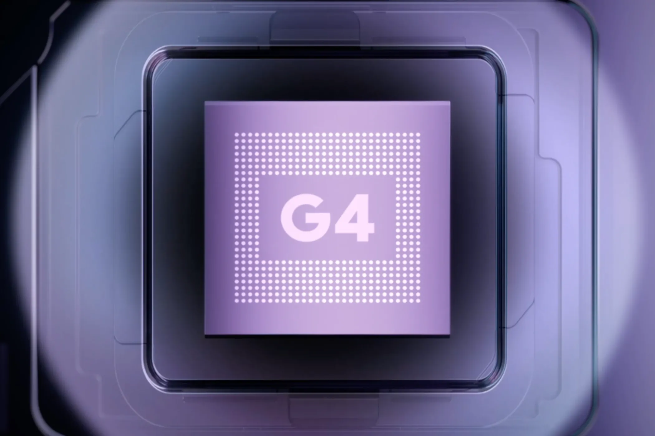 Minh họa chip Tensor G4 của Google, bộ xử lý tích hợp AI trên điện thoại Pixel 9 Pro Fold.
