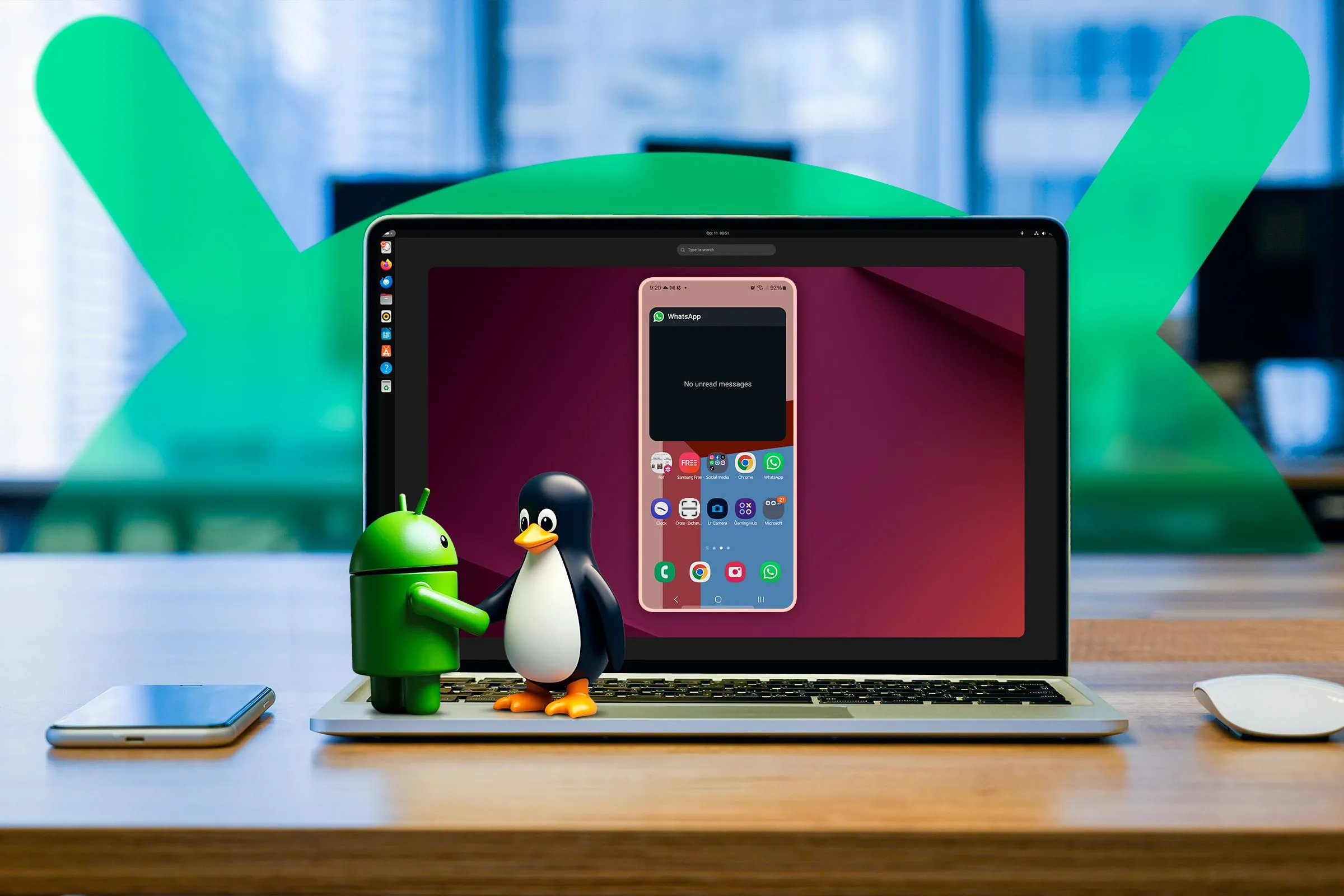 Mô tả tính năng Terminal Linux trên Android hỗ trợ ứng dụng đồ họa, tăng cường khả năng đa nhiệm