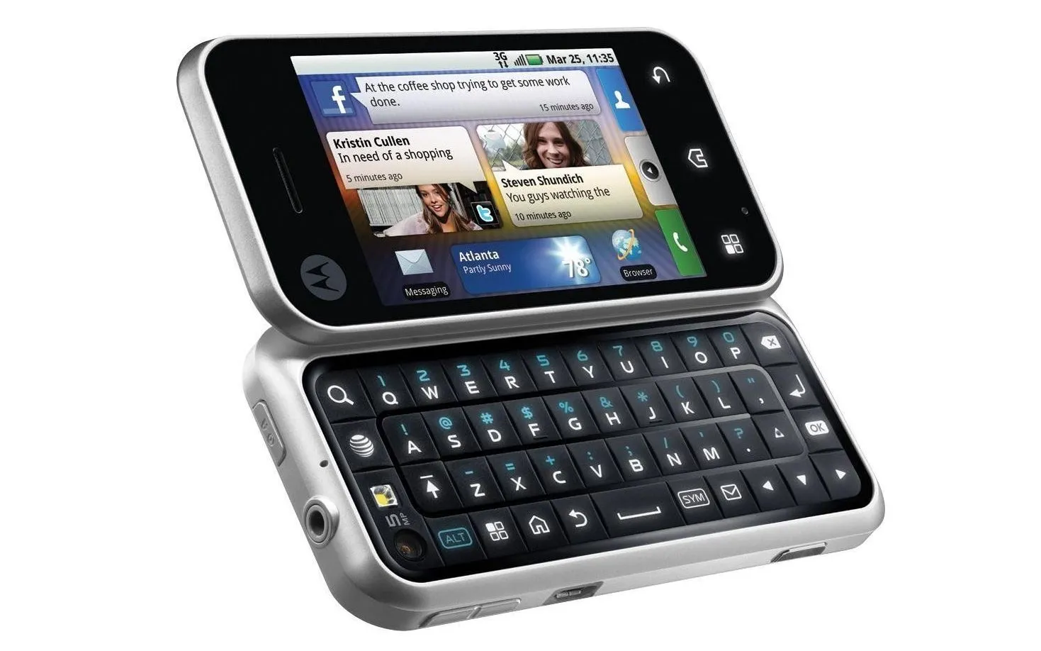 Motorola Backflip với bàn phím gập từ phía sau