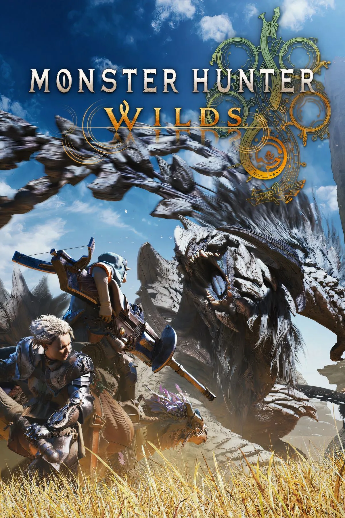 Người chơi cưỡi thú di chuyển trong môi trường rộng lớn của Monster Hunter Wilds