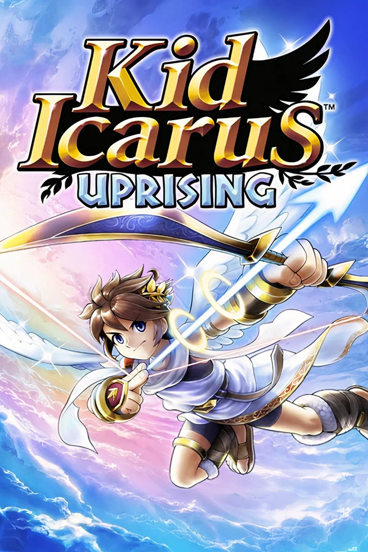 Nhân vật Pit từ series Kid Icarus Uprising bay lượn trong trận chiến