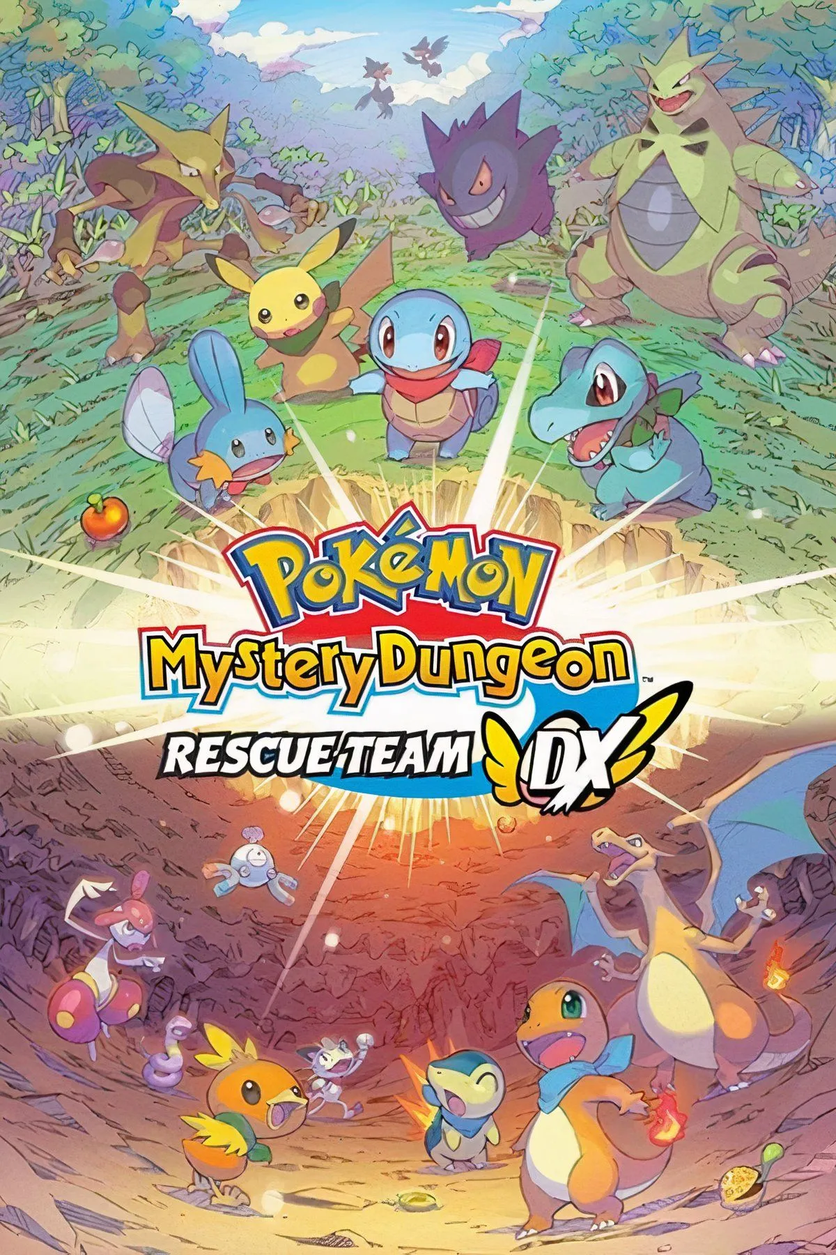 Nhóm Pokémon trong game Pokémon Mystery Dungeon: Rescue Team DX khám phá dungeon