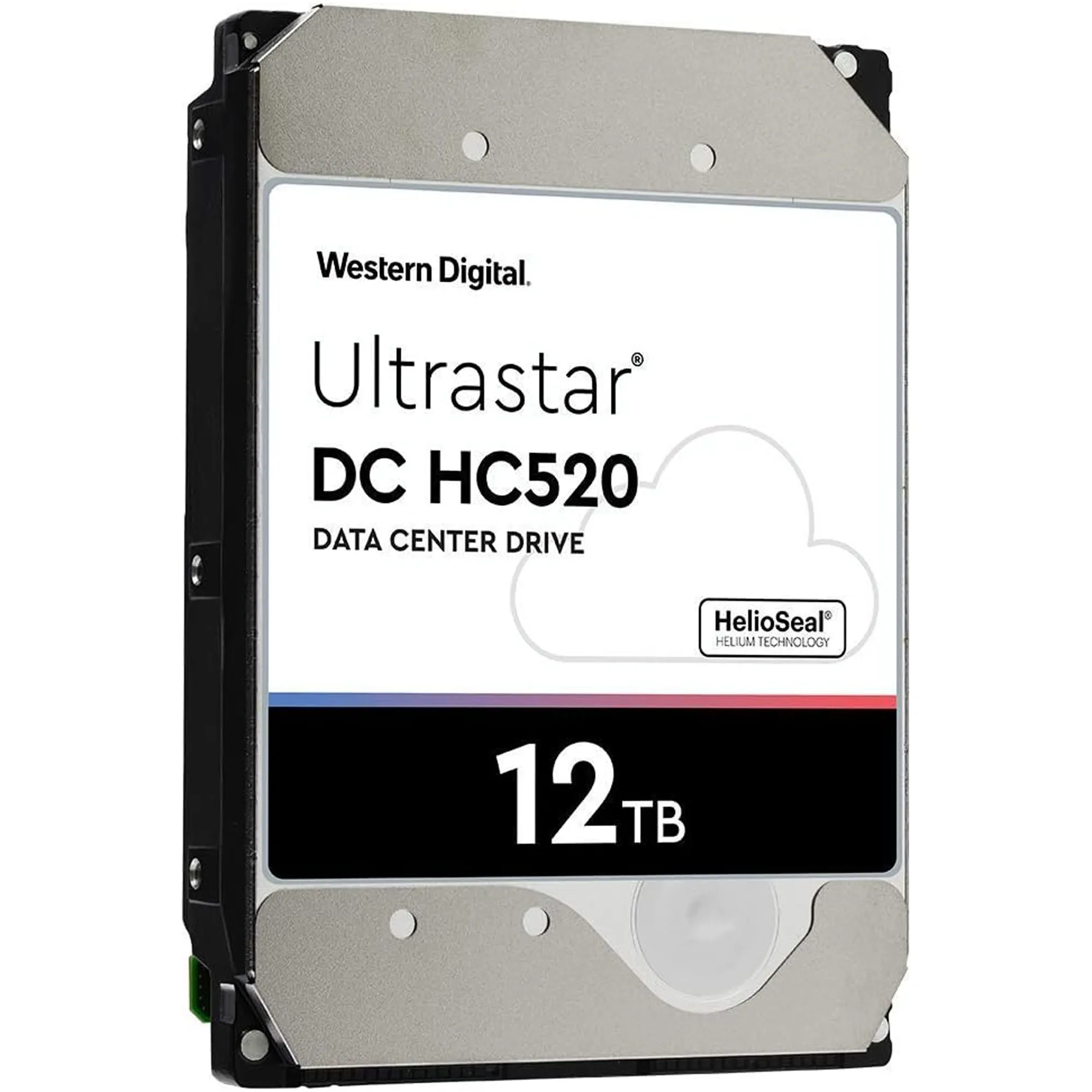 Ổ cứng HGST WD Ultrastar 12TB Helium NAS HDD, biểu tượng cho giải pháp lưu trữ dung lượng cao hiệu quả về chi phí.