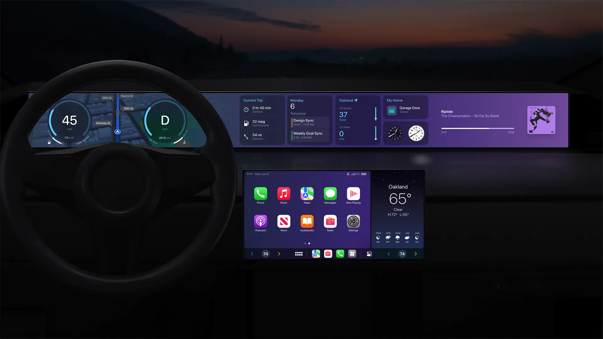 Phiên bản Apple CarPlay thế hệ tiếp theo do Apple giới thiệu, tích hợp sâu vào hệ thống xe