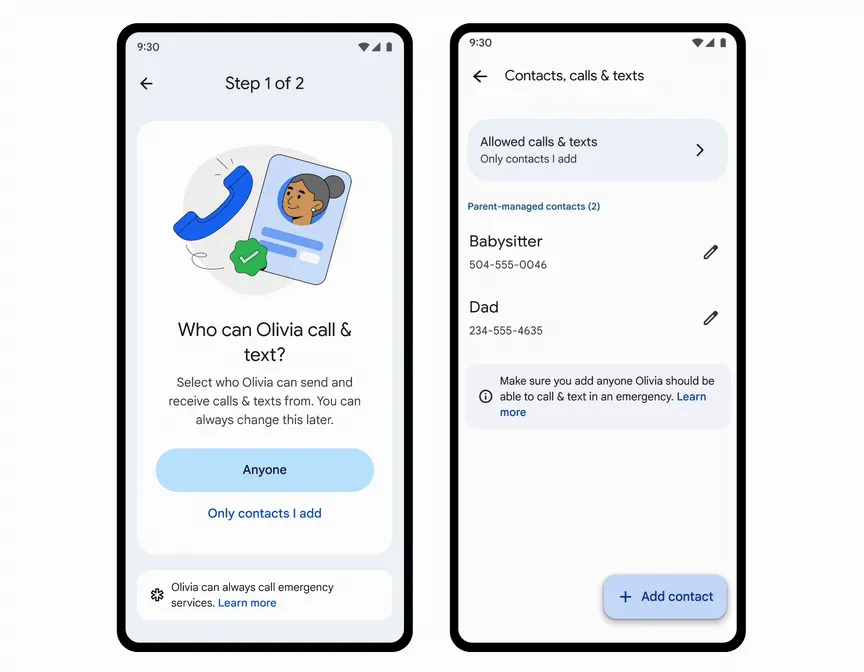 Phụ huynh quản lý và phê duyệt danh bạ liên lạc cho trẻ em trên ứng dụng Google Family Link