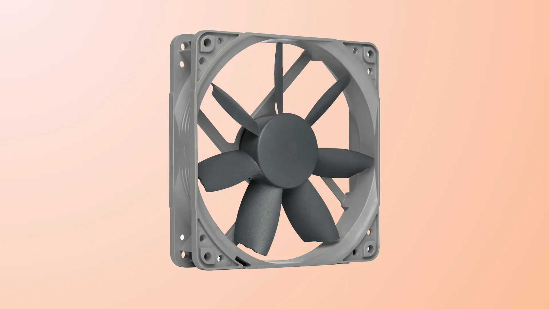Quạt Noctua NF-S12B redux-1200 PWM nổi bật trên nền cam đặc trưng của thương hiệu Noctua.