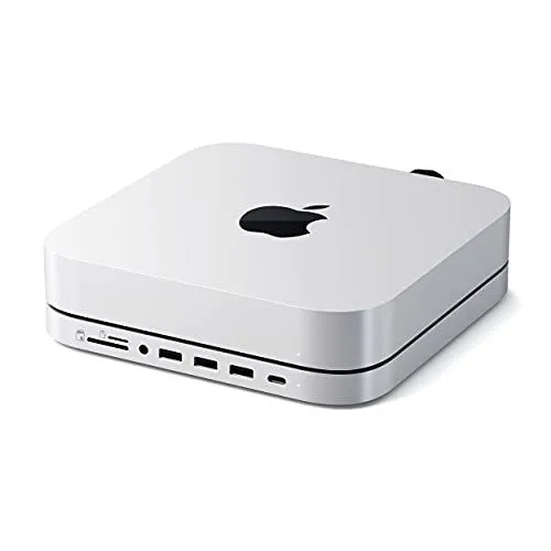 Satechi Type-C Stand &amp; Hub cho Mac mini, giải pháp mở rộng cổng và lưu trữ hiệu quả.