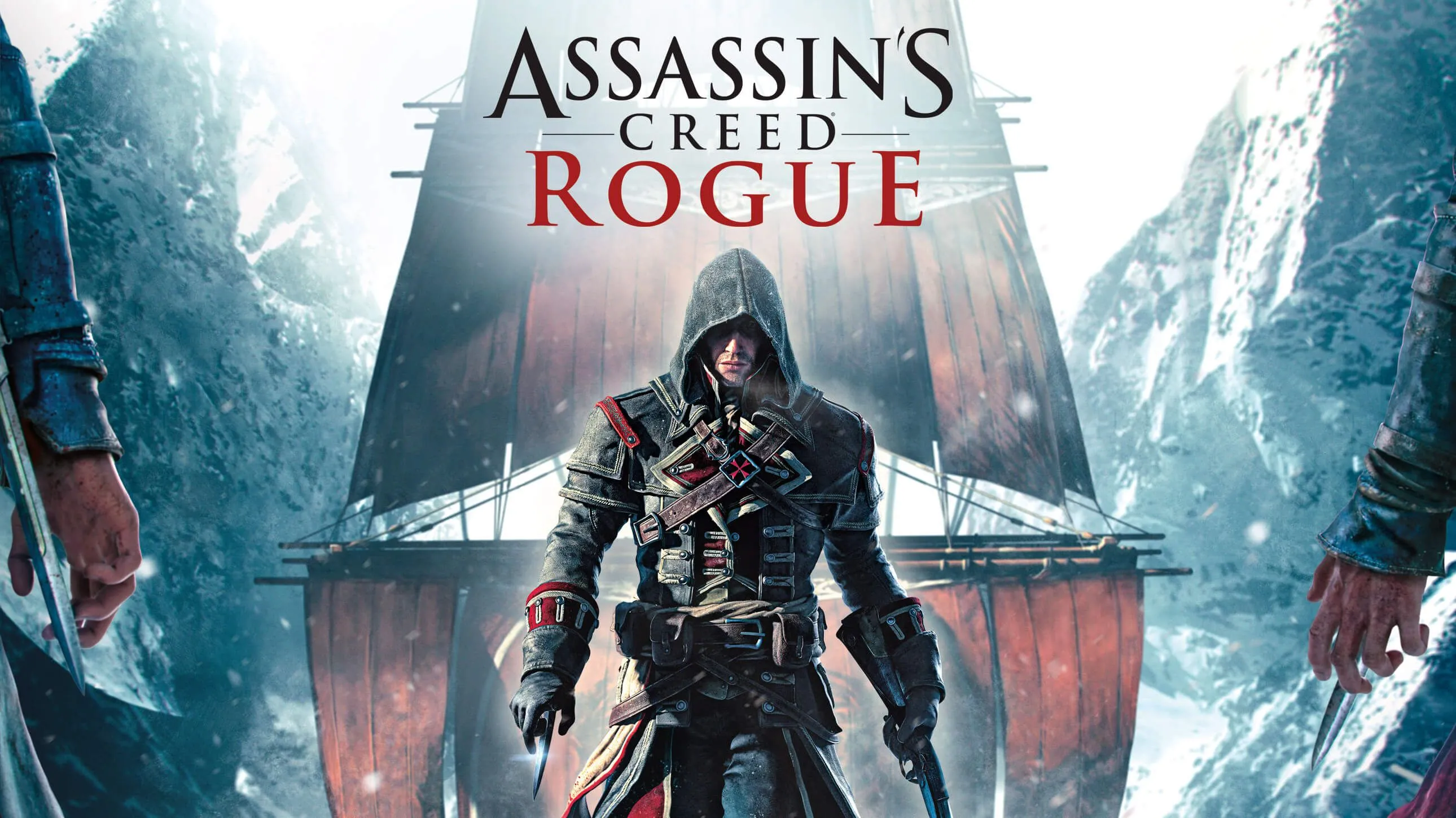 Shay Cormac trên con tàu của mình, The Morrigan, trong bối cảnh Bắc Mỹ của Assassin's Creed Rogue