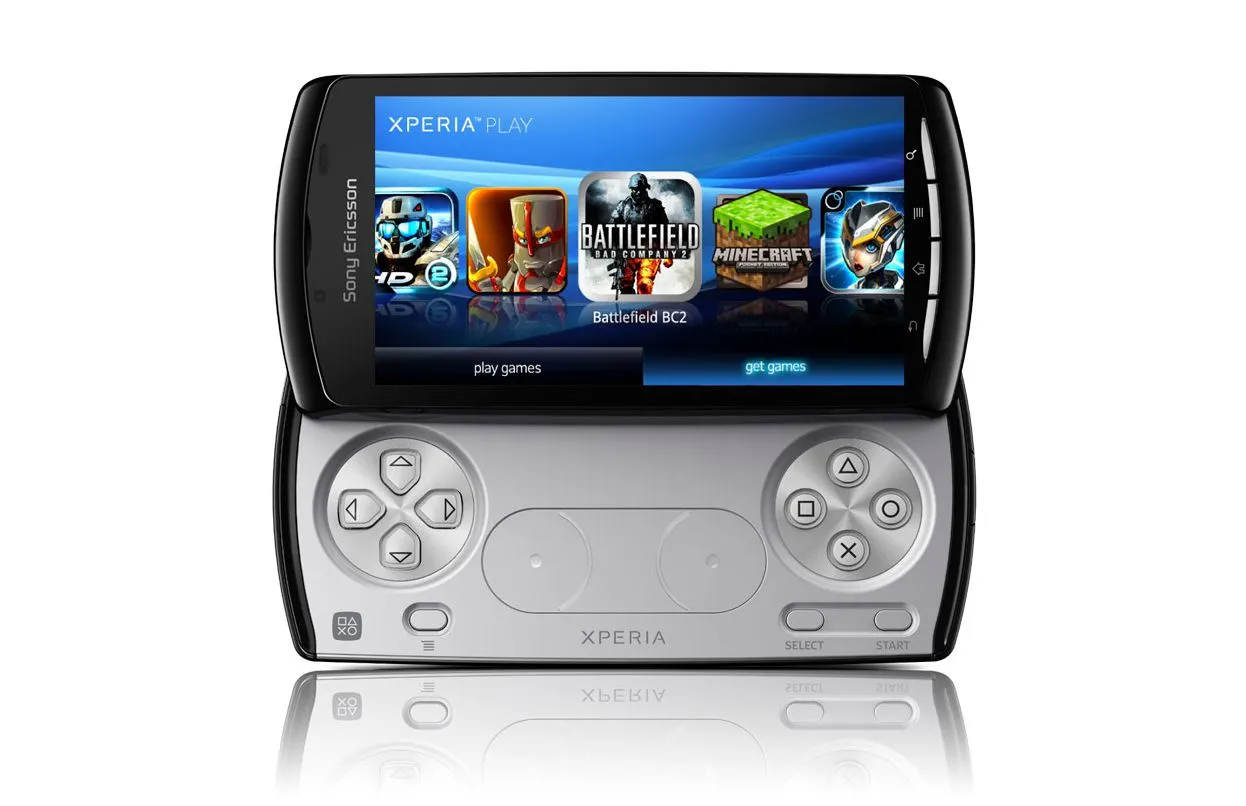 Sony Ericsson Xperia Play với tay cầm chơi game trượt